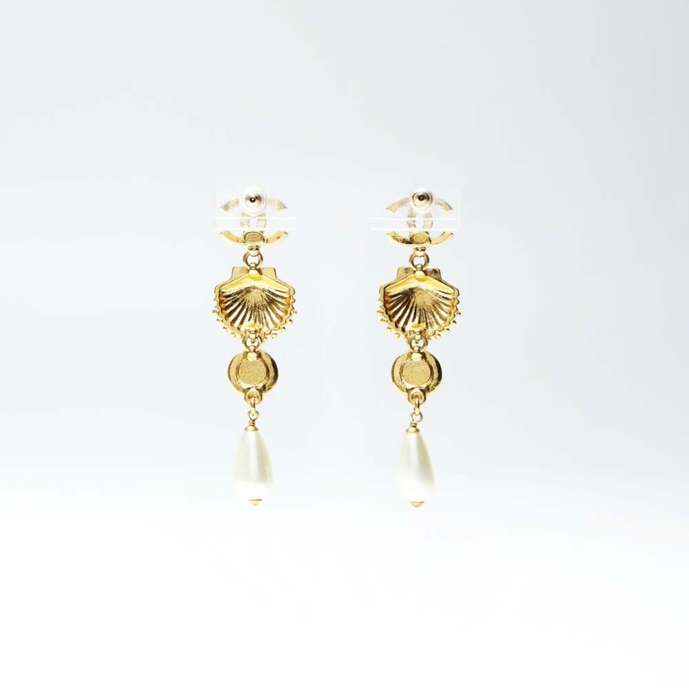 Chanel Earrings Pearl Gold-Tone Metal #246953C10B - Picture 2 of 7